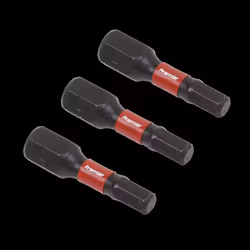 Hex 4mm Impact Power Tool Bits 25mm - 3pc
