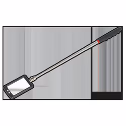 SEALEY - S0948 Telescopic Inspection Mirror 52 x 83mm with 2 LEDs