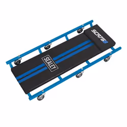 36&quot; Deluxe American-Style Creeper with Steel Frame & 6 Wheels - Blue