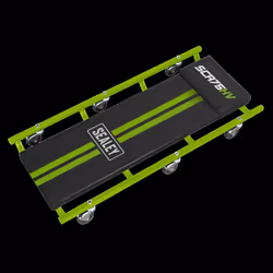 36&quot; Deluxe American-Style Creeper with Steel Frame & 6 Wheels - Hi-Vis Green