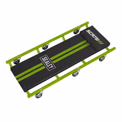 36&quot; Deluxe American-Style Creeper with Steel Frame & 6 Wheels - Hi-Vis Green