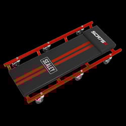 36&quot; Deluxe American-Style Creeper with Steel Frame & 6 Wheels - Red