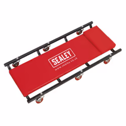 36&quot; Deluxe American-Style Creeper with Steel Frame & 6 Wheels - Red