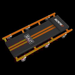 36&quot; Deluxe American-Style Creeper with Steel Frame & 6 Wheels - Orange