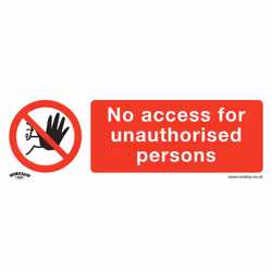 Sealey Worksafe® No Access Safety Sign, Self-Adhesive Vinyl - Pack of 10 SS17V10