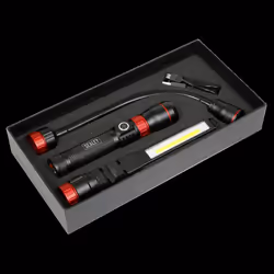 Interchangeable 3-In-1 COB LED Inspection Light Rechargeable
