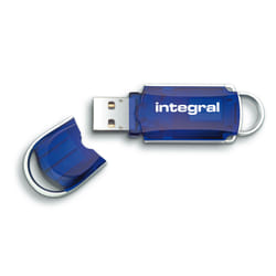 Integral 8GB USB2.0 DRIVE COURIER BLUE USB flash drive USB Type-A 2.0 Blue, Silver