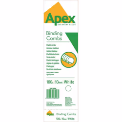 Fellowes Value A4 10mm Binding Combs - White (Pack of 100)