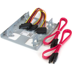StarTech.com 2.5" to 3.5" SATA Hard Drive Mounting Bracket Kit - Dual SATA SSDs/HDDs Mounting Bracket for Mounting Bay (BRACKET25X2)