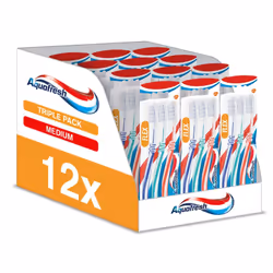 Clean and Flex Triple Pack Toothbrush, Medium, Pack of 12