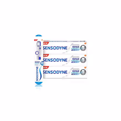 Sensodyne Sensitive Teeth Regime Kit with 3 Whitening Toothpaste and 1 Repair and Protect Soft Toothbrush, 4 Count (Pack of 1 ...