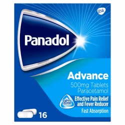 Panadol Advance 16s Tablets Paracetamol 16g (Pack of 12)