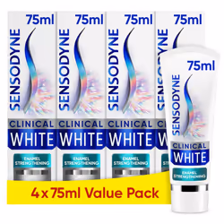 Toothpaste Clinical White, Teeth Whitening Toothpaste for Sensitive Teeth, Enamel Strengthening, Extra Fresh, Multipack 4 x 7 ...