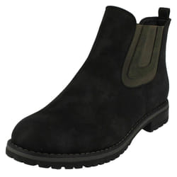 Ladies Down To Earth Flat Chelsea Ankle Boots - UK 4, Black