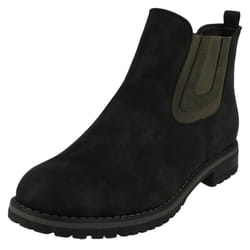 Ladies Down To Earth Flat Chelsea Ankle Boots - UK 5, Black