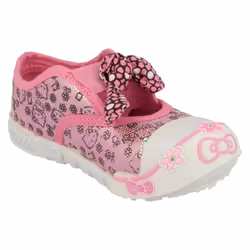Girls Hello Kitty Oppland Canvas Shoes - Pink Canvas - UK Size 6 - EU Size 23 - US Size 6.5