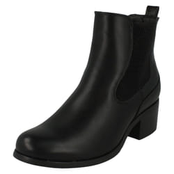 Ladies Down To Earth Chelsea Boots - UK 5, Black