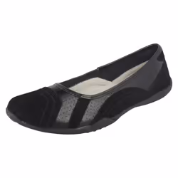 Ladies Down To Earth Flat Ballerina Shoes - UK 4, Black