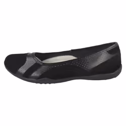 Ladies Down To Earth Flat Ballerina Shoes - UK 4, Black