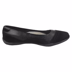 Ladies Down To Earth Flat Ballerina Shoes - UK 4, Black