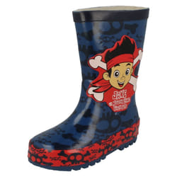 ) Boys Disney Crossbone Wellingtons Jake And The Neverland Pirates - UK 5 Infant, Navy (Blue