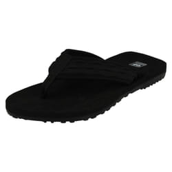 Mens Down To Earth Toe Post Flip Flops - UK 11, Black