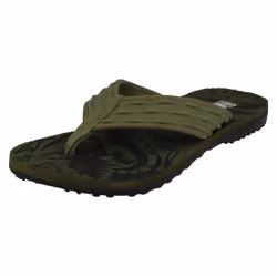 ) Mens Down To Earth Toe Post Flip Flops - UK 10, Olive (Green
