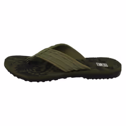 ) Mens Down To Earth Toe Post Flip Flops - UK 10, Olive (Green
