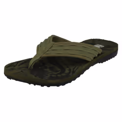 ) Mens Down To Earth Toe Post Flip Flops - UK 6, Olive (Green