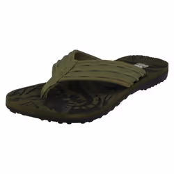 ) Mens Down To Earth Toe Post Flip Flops - UK 7, Olive (Green