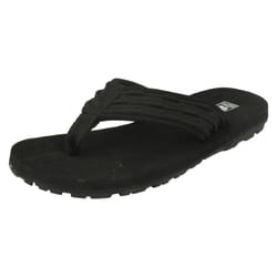 Boys Down To Earth Toe Post Flip Flops - UK 10 Child, Black