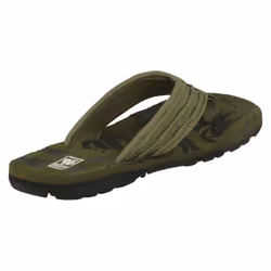 ) Boys Down To Earth Toe Post Flip Flops - UK 12 Child, Olive (Green