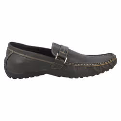 Mens Maverick Flat Buckle Strap Shoes - Brown Synthetic - UK Size 7 - EU Size 41 - US Size 8