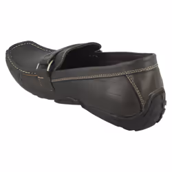 Mens Maverick Flat Buckle Strap Shoes - Brown Synthetic - UK Size 7 - EU Size 41 - US Size 8
