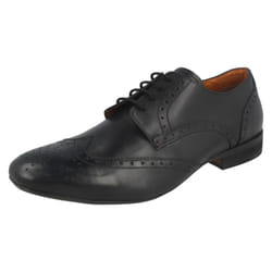 Men Maverick Lace Up Brogue - UK 7, Black