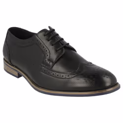 Mens Maverick Lace Up Brogue Shoes - UK 9, Black