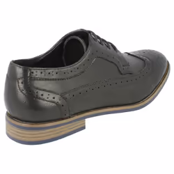 Mens Maverick Lace Up Brogue Shoes - UK 9, Black