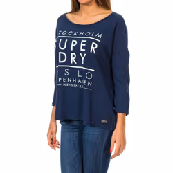 Jersey De Manga 3/4 Nordic Slouch Crew G60119xns Para Mujer - blue, XXS