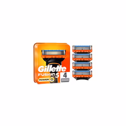 Gillette Fusion5 Power Razor Blades Men, Pack of 4 Razor Blade Refills with Precision Trimmer, 5 Anti-Friction Blades, Suitab ...