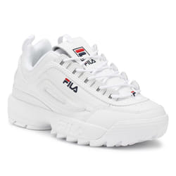 Fila Disruptor II Premium Womens White Trainers - UK 3