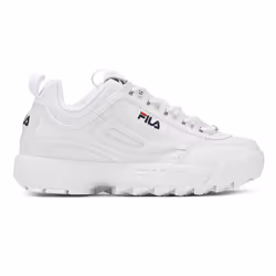 Fila Disruptor II Premium Womens White Trainers - UK 3