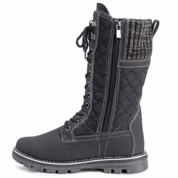 POLAR Womens Winter Thermal Snow Outdoor Warm Mid Calf Waterproof Durable Boot - Black - US8/EU39 - YC0376