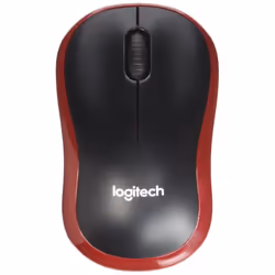 Logitech M185 Wireless Mouse - Red - 2.4 GHz wireless connectivity