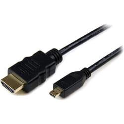 StarTech.com 0.5m High Speed HDMI Cable with Ethernet - HDMI to HDMI Micro - M/M, Black