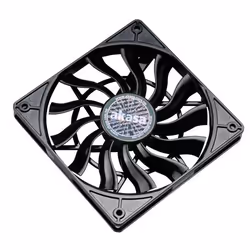 Akasa AK-FN078, Fan, 12 cm, 600 RPM, 1600 RPM, Black