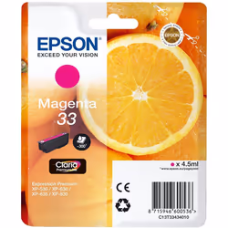 Epson 33 Magenta Oranges, Genuine, Claria Premium Ink, Amazon Dash Replenishment Ready