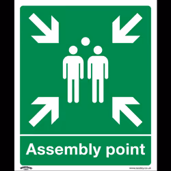 Safe Conditions Safety Sign - Assembly Point - Rigid Plastic