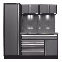 Sealey Superline PRO&reg; Storage System with Stainless Steel Worktop 1.96m APMSSTACK10SS