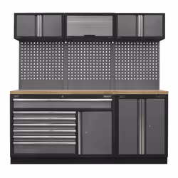 Sealey Superline PRO® Storage System with Pressed Wood Worktop 2.04m APMSSTACK11W