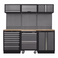 Sealey Superline PRO® Storage System with Pressed Wood Worktop 2.04m APMSSTACK12W